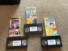 Lot Of 3 Vintage Pokemon VHS Original 4Kids Viz Video