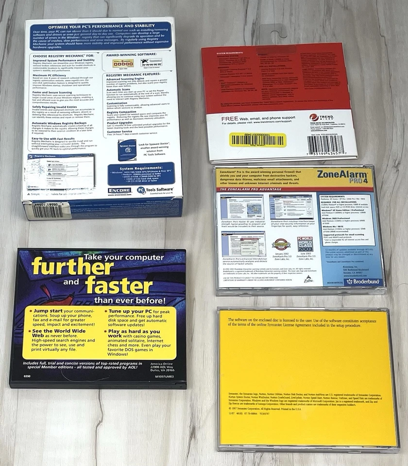 VTG Lot 5 Windows CD-Rom PC Computer Antivirus Security & System Repair SOFTWARE - Image 2 of 2