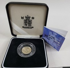 2001 Britannia Royal Mint 20p Twenty Pence Silver Proof Coin Box/COA