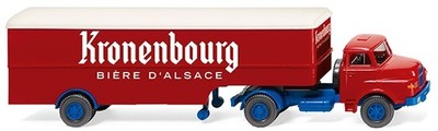 WIKING,SAVIEM 4x2 with KRONENBOURG semi-trailer, 1/87, WIK051322