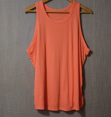 Nwot! Danskin Ribbed Athletic Tank Top Stretch Orange Womens XL #A8-11