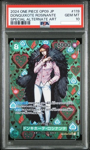 Alternate Art Donquixote Rosinante One Piece OP09 Japanese SP OP04-119 PSA 10