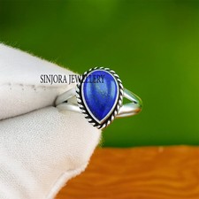 Lapis Lazuli Gemstone 925 sterling silver handmade Gift Ring US size 5 to 13