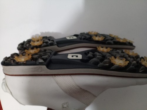 Scarpe da golf Footjoy Dryjoys Premiere da donna taglia US 12 M bianche con lacci BOA 99022 - Foto 24 di 24