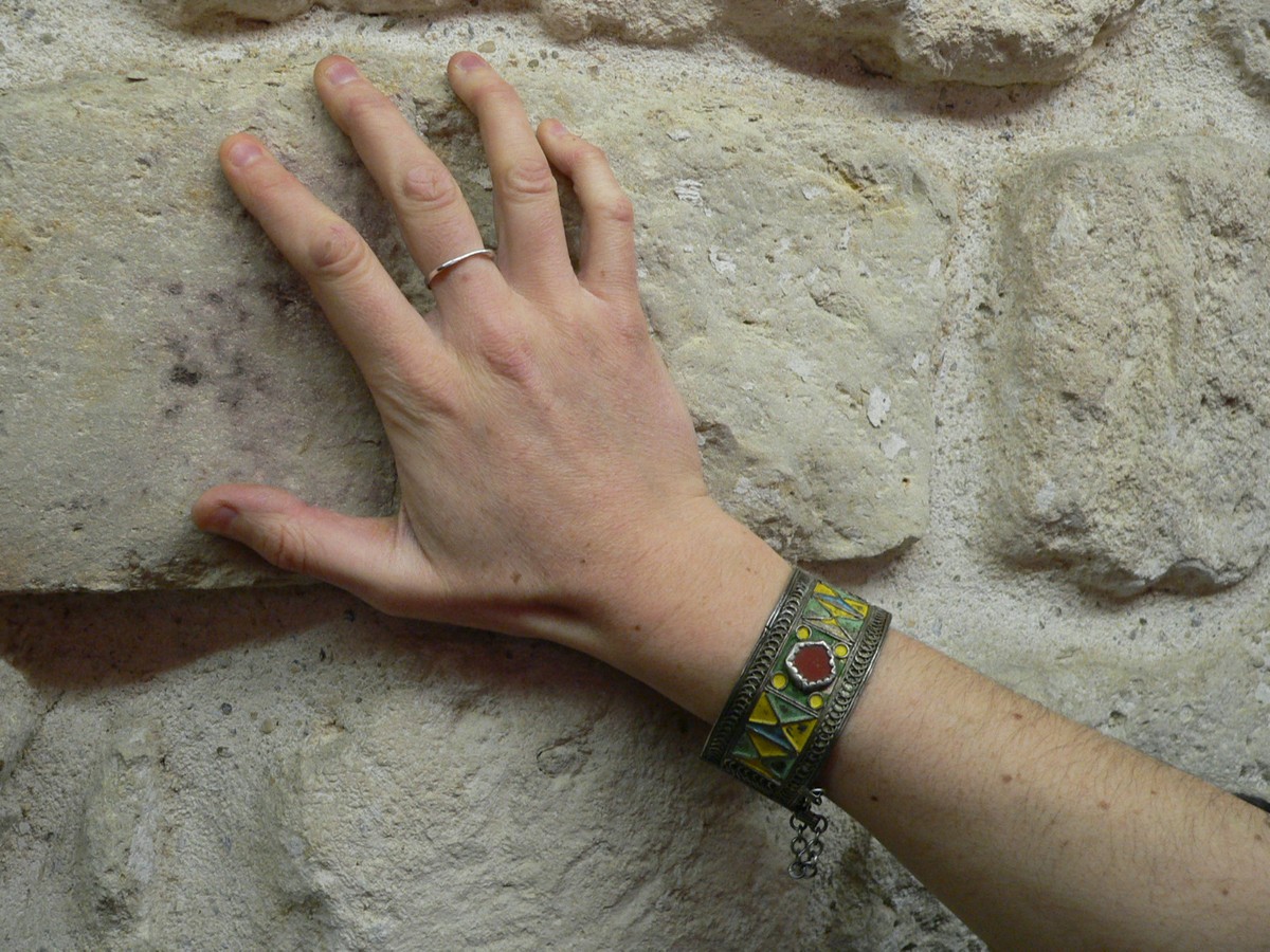 Bracelet En Argent Massif Ethnique Berbère émaillé Du XIXe Siècle - Bijou Vintage