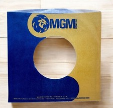 MGM Records Company Sleeve 45 RPM Blue Gold Lion Logo