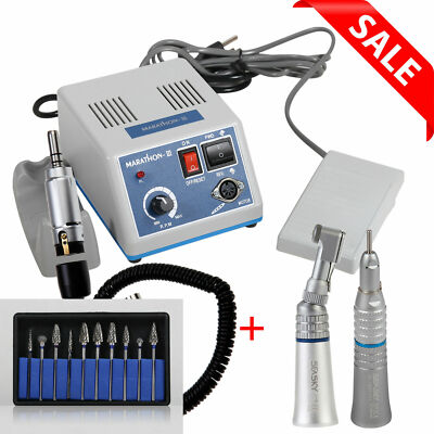 Dental Lab Marathon Electric Micromotor 35Krpm Handpiece Polishing HP2.35mm Burs