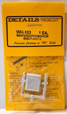 Details West HO #163 Winterization Hatches - Early EMD -- F-A & F-B Units