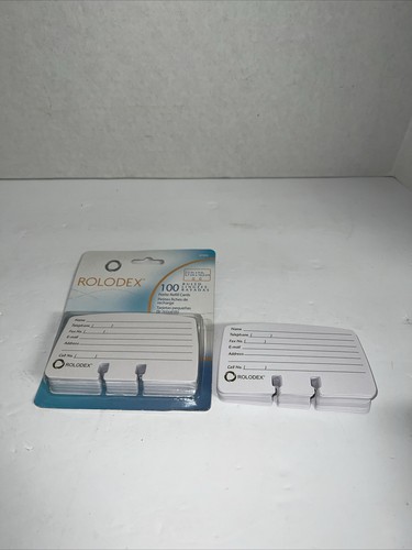 Rolodex Classic Rotary Card File 2 1/4" x 4" 100 Lined White Refills 2 PACKS NEW - Bild 1 von 3
