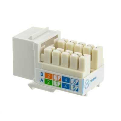 Keystone Jack Cat 6 Network Ethernet 110 Punchdown 8P8C Cat6 White