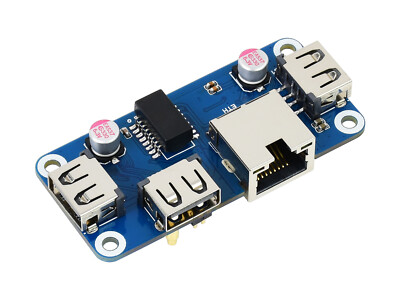 Waveshare Ethernet / USB HUB HAT (B) for Raspberry Pi Series 1x RJ45 3x USB 2.0