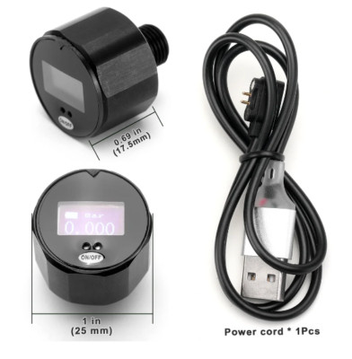 PCP 25mm Dial Digital Pressure Gauge Manometer High Precision USB 400Bar 6000PSI