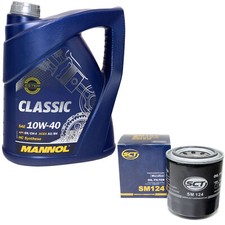 Motoröl Set 10W-40 5 Liter + Ölfilter SM 124 für Honda Civic V Hatchback