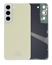 Back Cover Glass With Camera Lens For Samsung Galaxy S22 Service Pack Cream