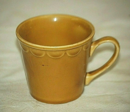 Golden Harvest by Homer Laughlin 6 oz. 3" Flat Coffee Cup Dinnerware Vintage MCM