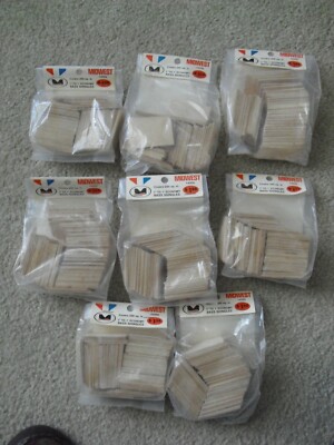 Lot of 8 Packs Vintage Midwest Products 4505 1'' Bass Shingles Wood NIP