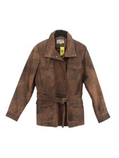 Musto Women's Coat Uk 16 Tan Leather With Polyester Overcoat
