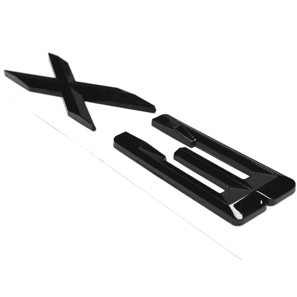 Pegatina negra brillante BMW X3 letras número maletero emblema trasero insignia apta para BMW X3 Foto 4 de 4