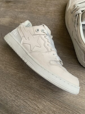 Size 8 - A Bathing Ape Sk8 Sta Triple White for sale online Size 8 - A Bathing Ape Sk8 Sta Triple White for sale online
