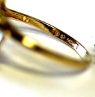 14k yellow gold .57ct SI1-2 G diamond engagement ring wedding jacket 6.4g estate — photo 4