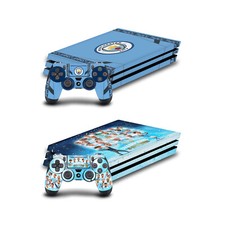 MANCHESTER CITY MAN CITY FC 2024 CHAMPIONS VINYL SKIN FOR SONY PS4 PRO BUNDLE