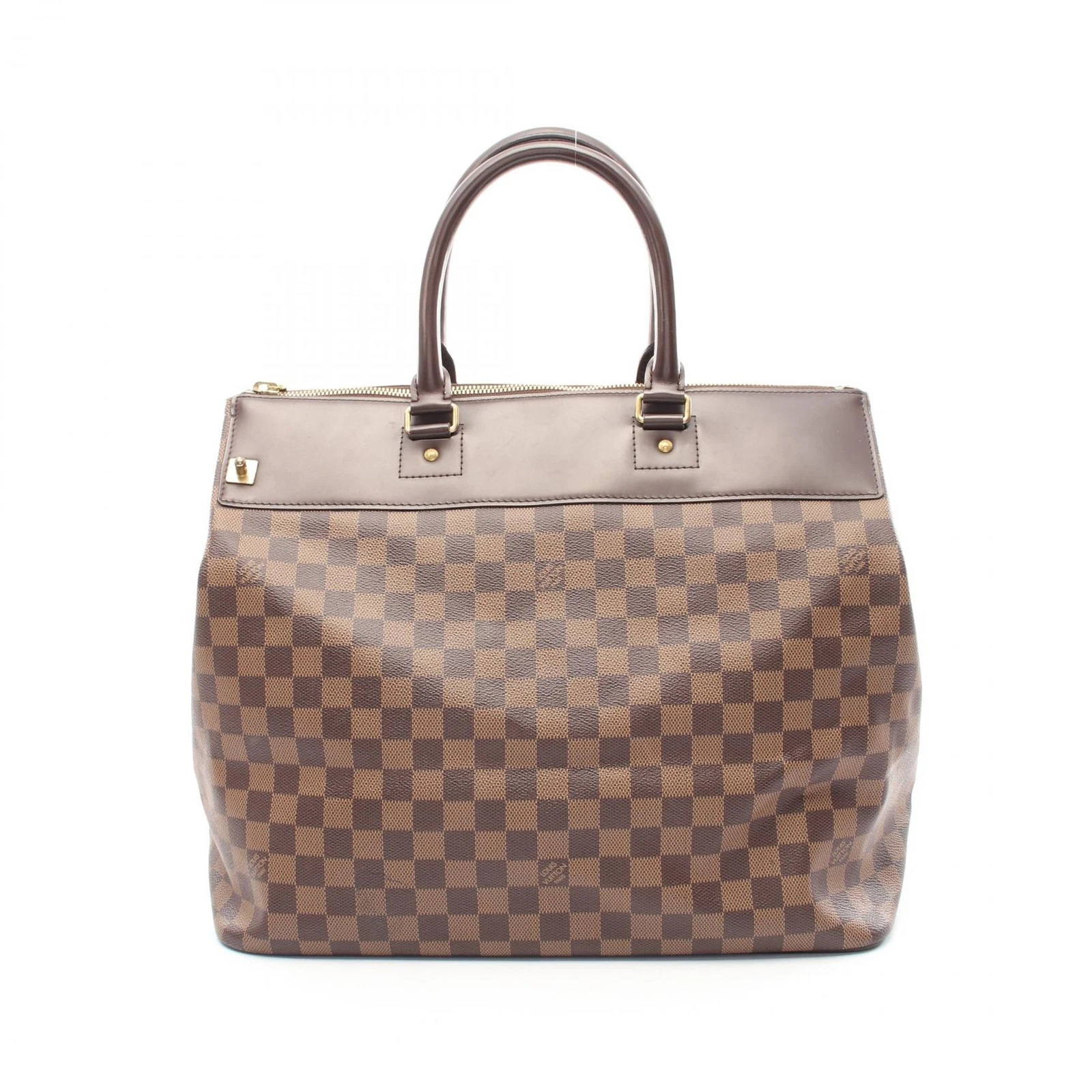 LOUIS VUITTON（LV） Borsa Louis Vuitton Greenwich PM Boston N41165 Damier tela marrone Ebene usata LV