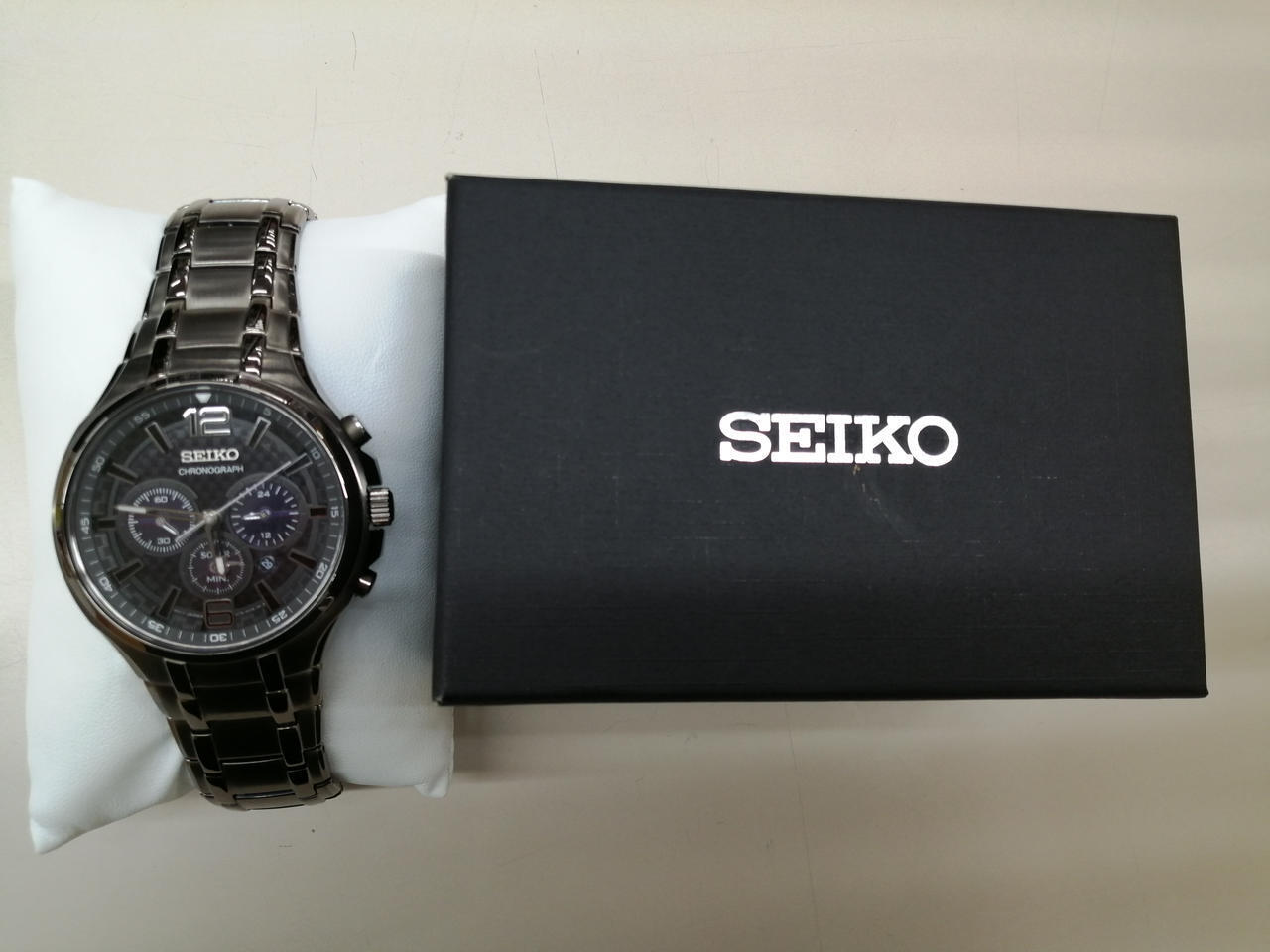 SEIKO V175－0DG0 chronograph analog solar Watch 250822 | eBay