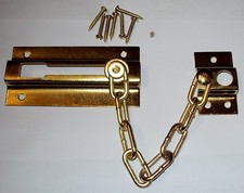 Door Chain for Front Door - High Security Door Chain Lock with BRASS Finish 2 pk
