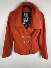 Millard Fillmore Waterfall Collar Jacket Crop Double Breasted Lined Trench Xs