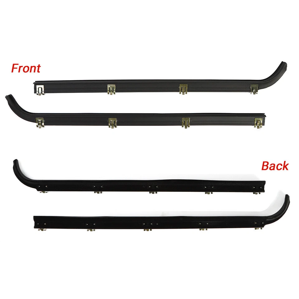 Door Window Seal Belt Weatherstrip 4 Piece Fit For 1987-97 Ford F150 F250 F350 - Imagem 3 de 4