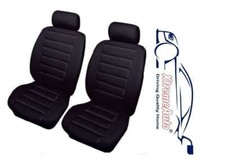 Shrewsbury Black Leather Look Front Car Seat Covers For MG ZT, ZR, ZS, ZT-T