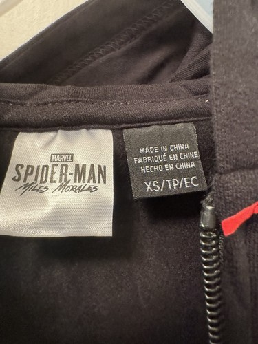 NWT Spider Man Hoodie Zippered Long Sleeve Child Cosplay Size Xs (4/5) - Picture 5 of 8