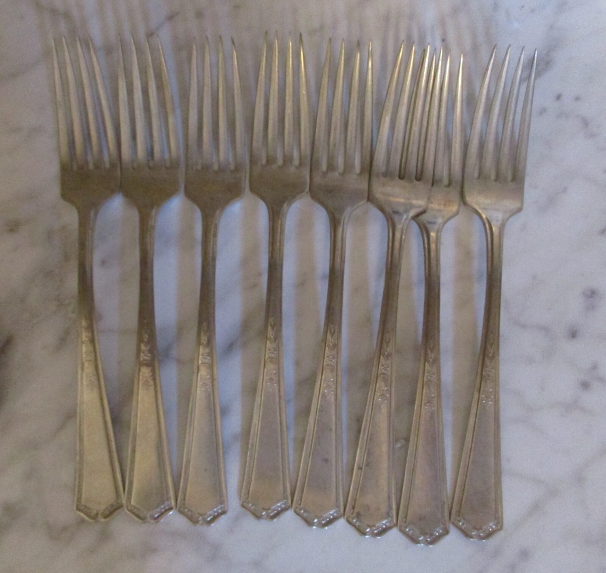17 Vintage Simpson Nickel Silver Flatware - Spoons & Forks | eBay