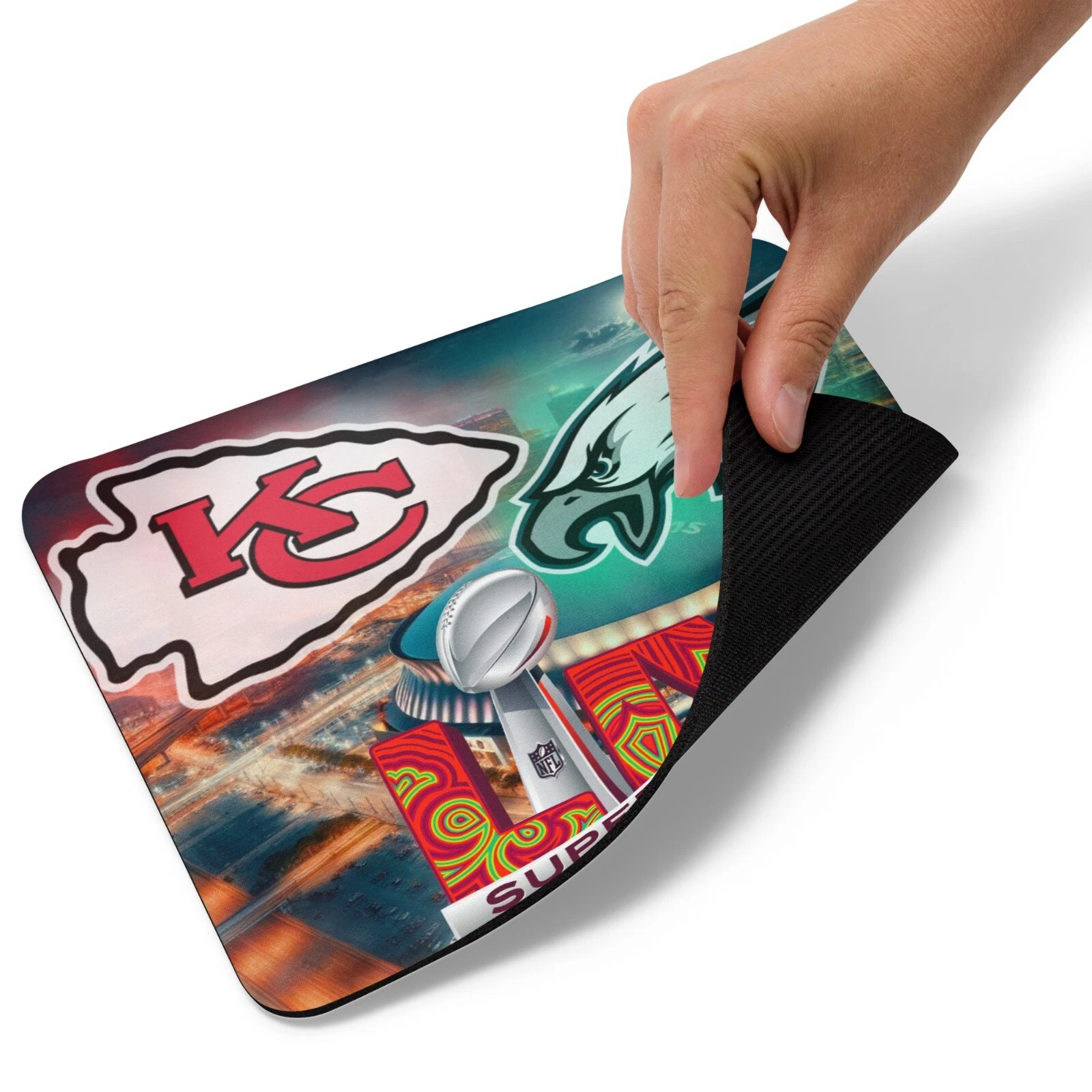 Super Bowl LIX Mouse Pad  Kansas City Chefs Philadelphia Eagles