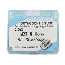80 Pcs Dental Ortho Bondable Buccal Tube MBT 0.022 2nd Molar Non-convertible