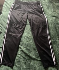Women's Size XL Black Adidas Training Pants Classic 3 Stripes Track Pants