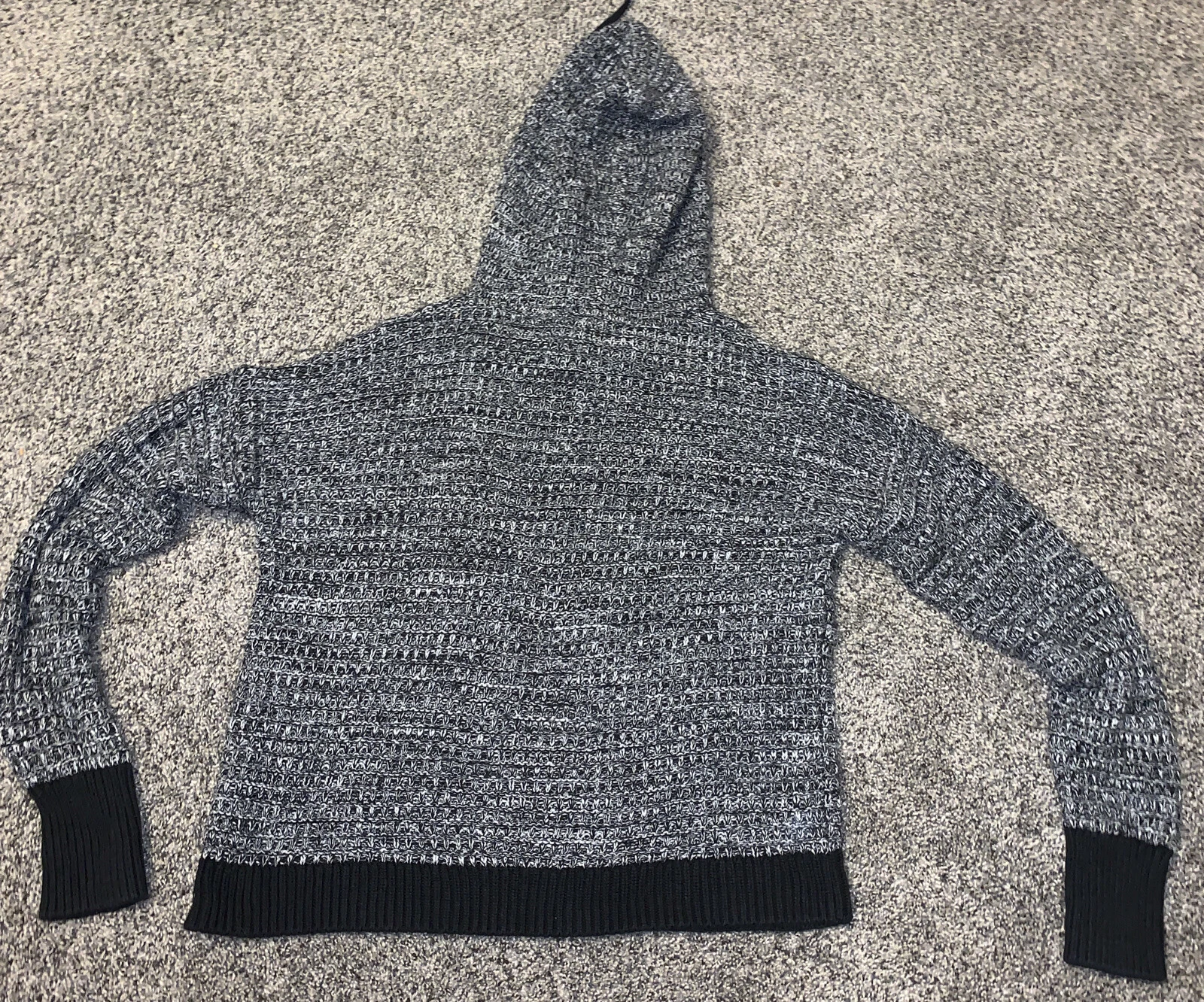 UNDERCOVER Victoria's Secret maglia felpa con cappuccio pullover manica lunga nero bianco taglia M