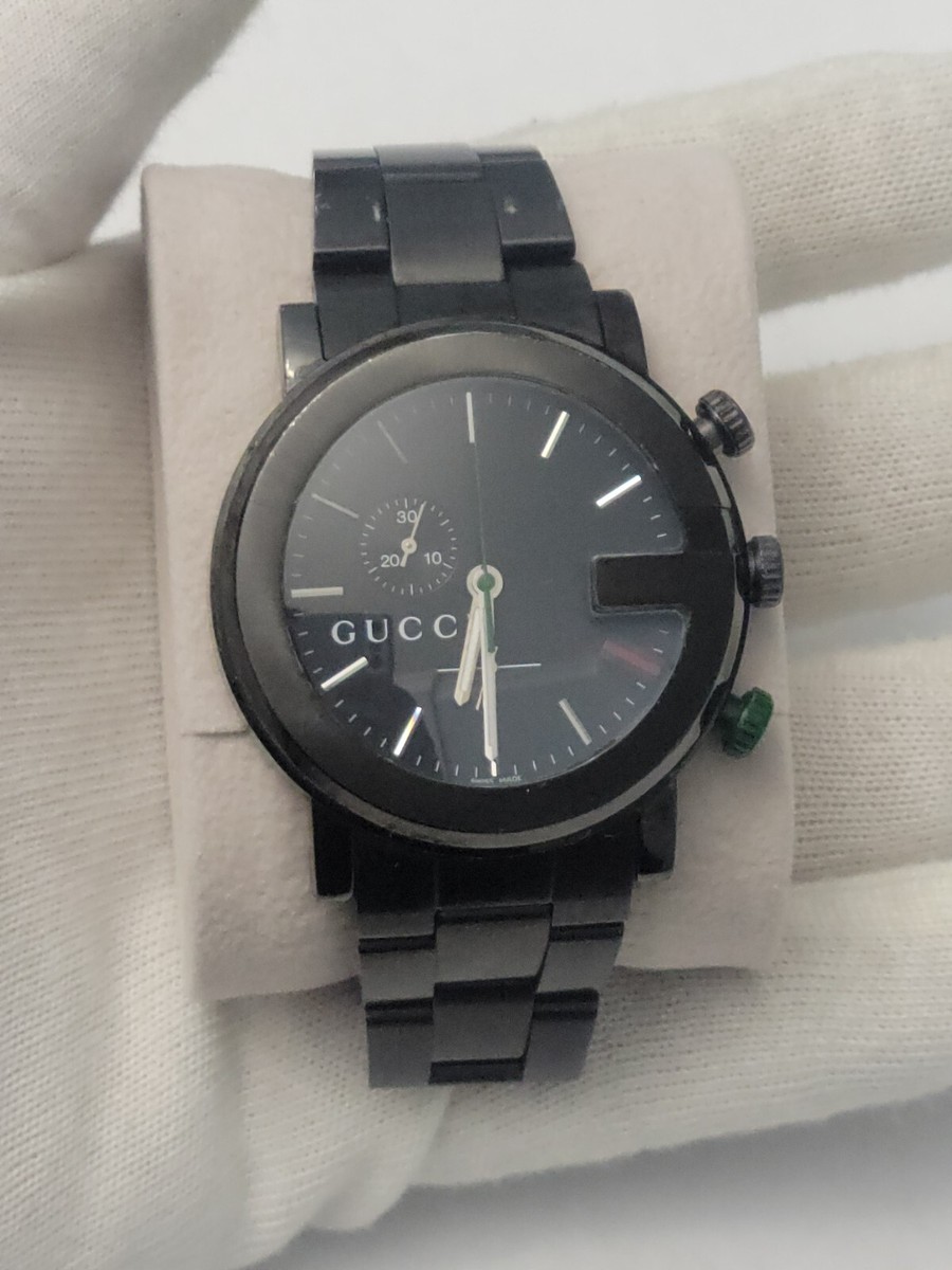 格安‼️ジャンク品GUCCI クロノグラフ ブラック101 M GUCCI G-Chrono 101M Black Dial Men's Quartz Watch | eBay