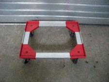 Rollwagen / Rollgestell / Rolli Alu ca. 62x46x15 cm Kunststoffecken