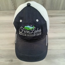 Cap America Golf Strapback Hat Mens Adjustable Blue White Trucker Hook Loop