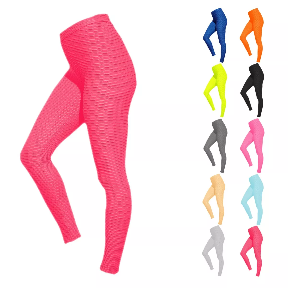 Women's Anti-Cellulite Yoga Pants Waffle Leggings 