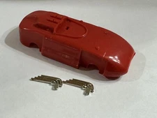 '60s Harvey Indy 500 Red Plastic HO Body and 2x Chrome for Thunderjet - NEW
