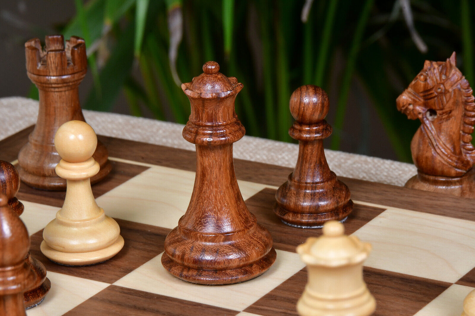 The Bridle Study Analysis Chess Pieces in Ebonized and Boxwood - 3.2 King