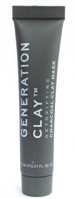 Generation Clay Detoxifying Charcoal Clay Mask 15ml New