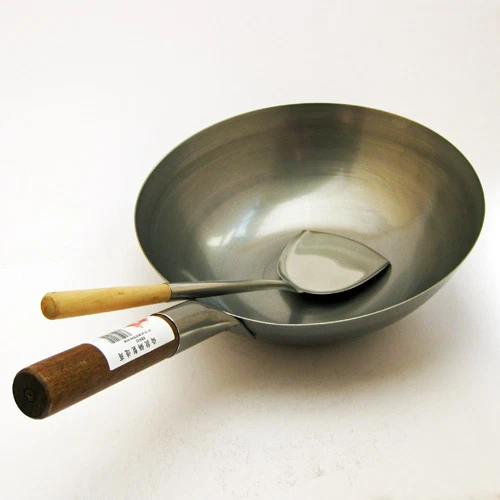 14" Round Based Carbon Steel Wok (Commercial Quality) & Wooden Handle Wok Shovel
Opens in a new wind