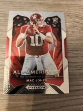 Mac Jones Rookie 2021 Prizm Draft Picks #183  All-American Silver Prizm  Card RC