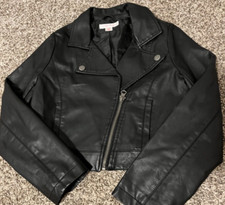 Giacca ecopelle ritagliata taglia media bambina