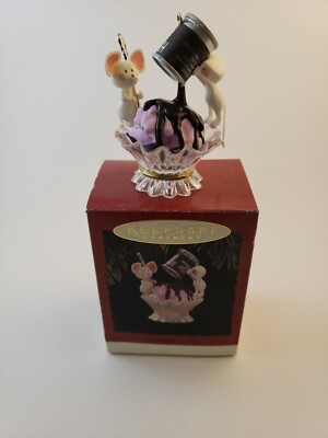 Hallmark Keepsake Ornament Vtg 1994 Friendship Sundae Hershey Chocolate Syrup