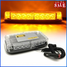 24 LED Warning Strobe Amber Flashing Beacon Magnetic Car Roof Recovery Light Bar