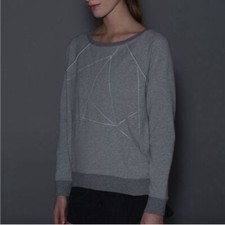 LULULEMON Grey Crew Love Pullover Reflective Sz 6